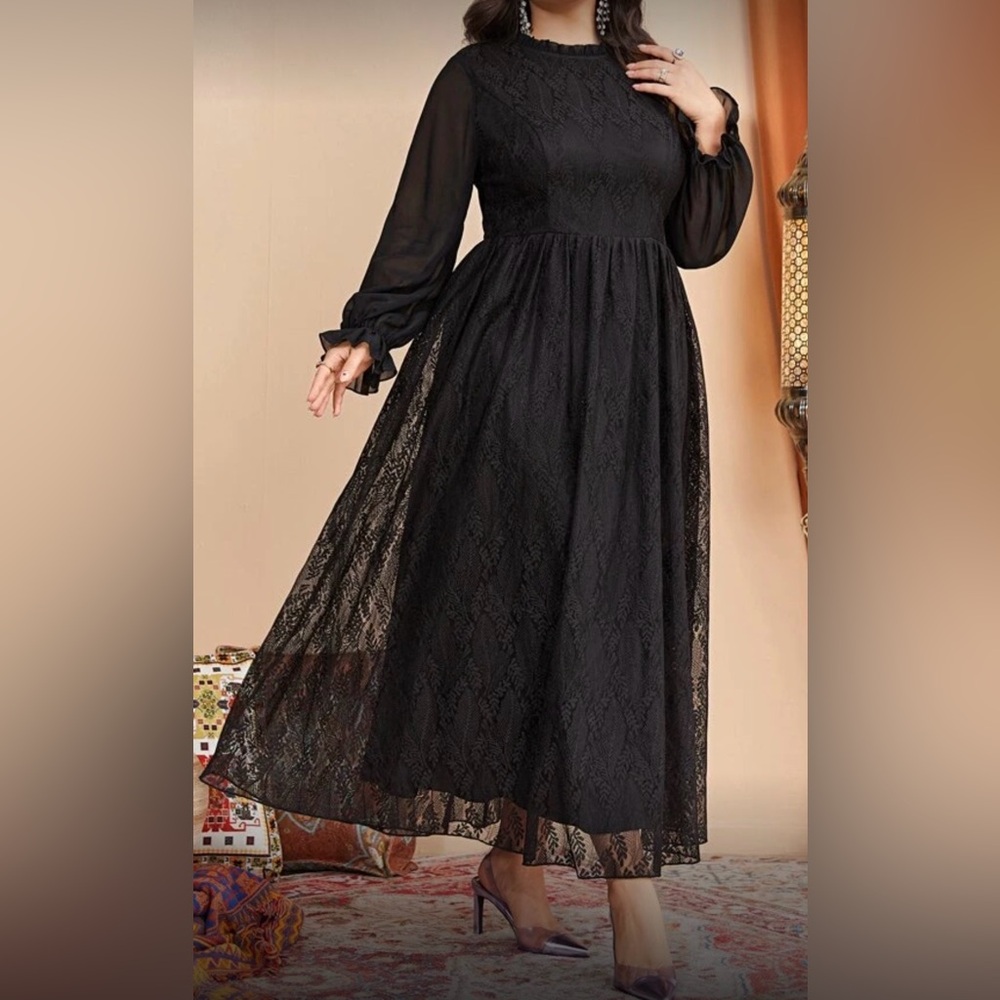 Elegant Black Lace Dress